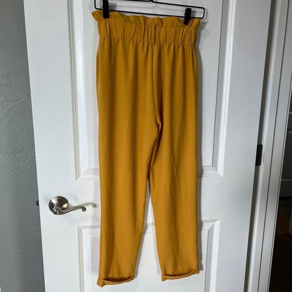 Haute‎ Monde Mustard Yellow Ankle Pants Size Medium - Picture 10 of 13